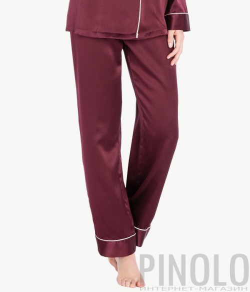 Шелковые брюки Twin Set LA7NDD ежевичные