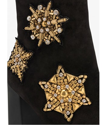 Замшевые ботинки Ballin 9117 с декором черные