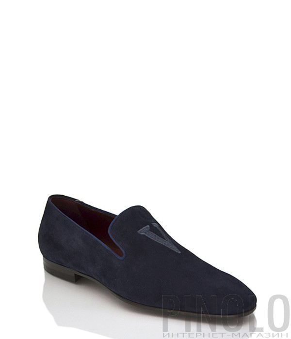 Замшевые туфли Valentino 17110 синие
