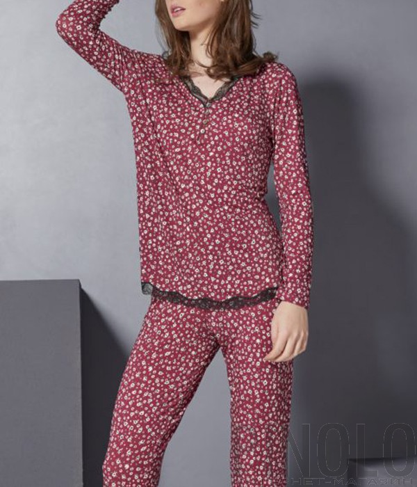 Пижама Rebecca 3827 бордовая