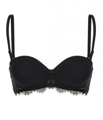 Бюстгальтер-балконет Ritratti Milano 14556 с кружевом черный Бюстгальтер-балконет Ritratti Milano 14556 с кружевом черный