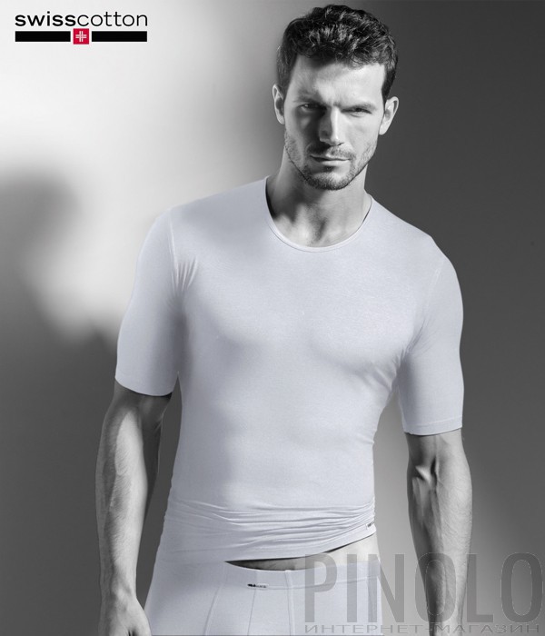 Футболка ISA bodywear 314118 с круглым вырезом белая Футболка ISA bodywear 314118 с круглым вырезом белая