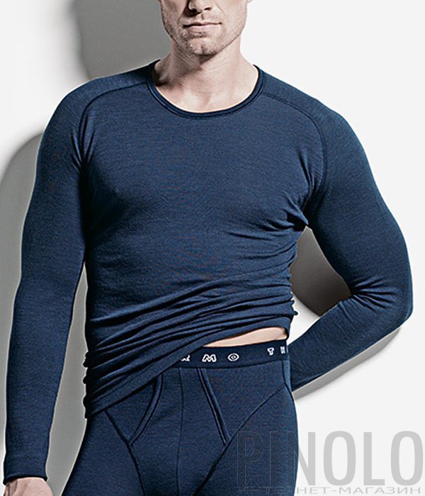 Термо-кофта с длинным рукавом ISA bodywear 1615 синяя