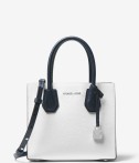 Кожаная сумка Michael Kors Mercer Color-Block комбинированная белая