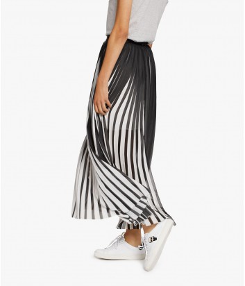Плиссированная макси юбка Karl Lagerfeld черно-белая
