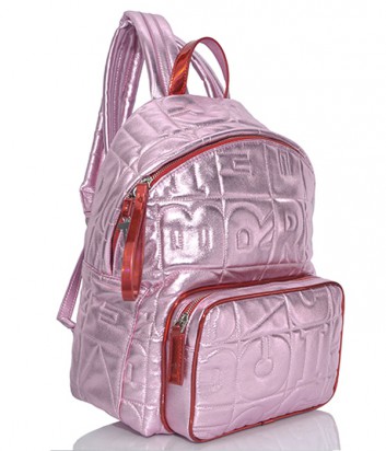 Яркий рюкзак с тиснением Iceberg металлизированный розовый