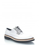 Туфли-броги Alexander McQueen из гладкой кожи белые