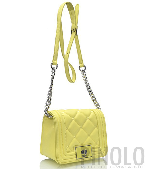 Сумочка через плечо Blugirl Blumarine стеганная желтая