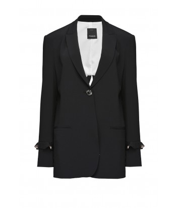 Роскошный пиджак PINKO с рюшами на рукавах черный