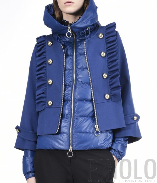 Куртка трансформер PINKO пуховик и пальто синяя