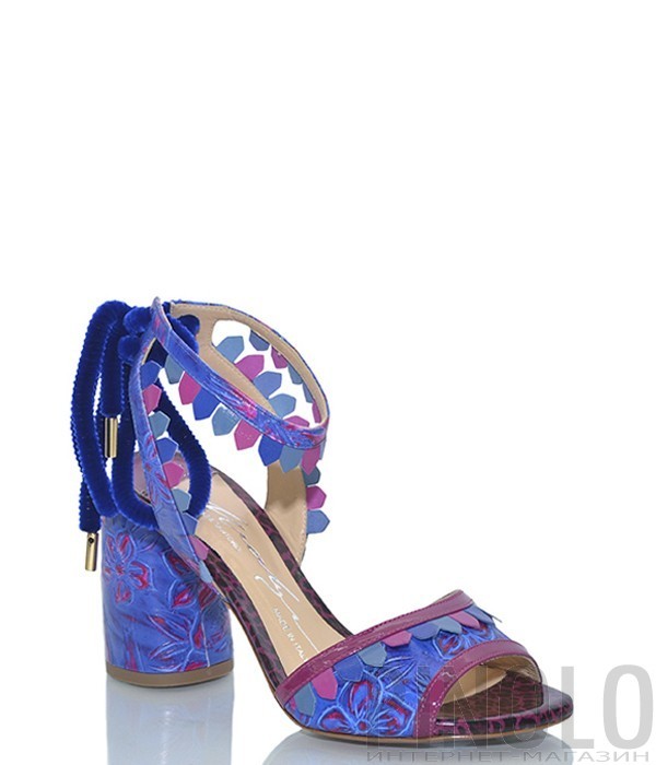 Кожаные босоножки Merlyn 337 с бархатными завязками