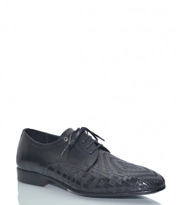 Кожаные туфли Mario Bruni 60872 с текстурным узором черные