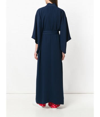 Платье-кимоно P.A.R.O.S.H. на запах темно-синее