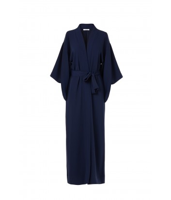 Платье-кимоно P.A.R.O.S.H. на запах темно-синее