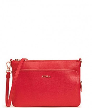 Маленькая кожаная сумка через плечо Furla Royal 827816 красная