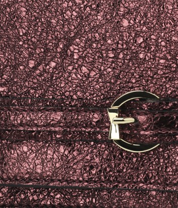 Кожаная сумочка Gianni Chiarini 6045 с металлизированным покрытием бордовая