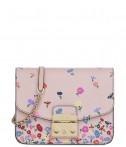 Кожаная сумка Furla Metropolis 941919 нежно-розовая в цветочек