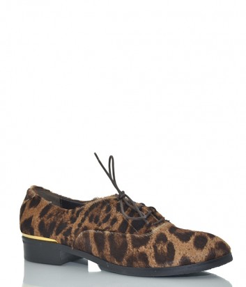 Кожаные туфли Laura Bellariva 4082 с леопардовым принтом