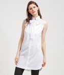 Платье-рубашка Karl Lagerfeld на пуговицах белое