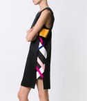 Черное платье MSGM с цветными вставками по бокам