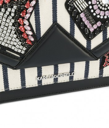 Сумка через плечо Karl Lagerfeld Klassik Sparkle декорированная кристаллами