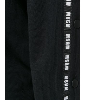 Черный свитшор MSGM с регулируемыми вставками на рукавах