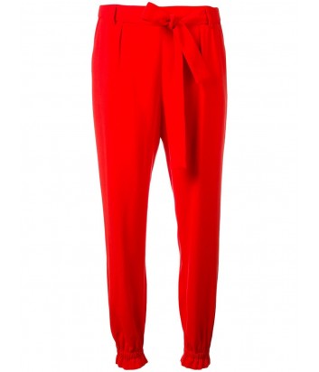 Красные брюки с завязками MSGM в спортивном стиле