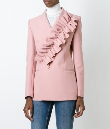 Нежно-розовый пиджак MSGM с крупным рюшем