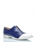 Синие лаковые туфли Marco Barbabella 5100 с белым носочком
