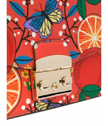 Кожаная сумка Furla Metropolis 941928 оранжевая с апельсинами