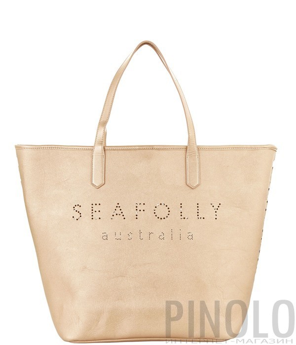 Пляжная сумка Seafolly 71376-BG золотая
