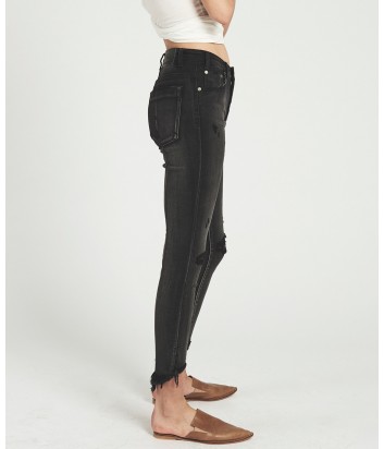 Укороченные джинсы скинни One Teaspoon Paris Freebirds черные