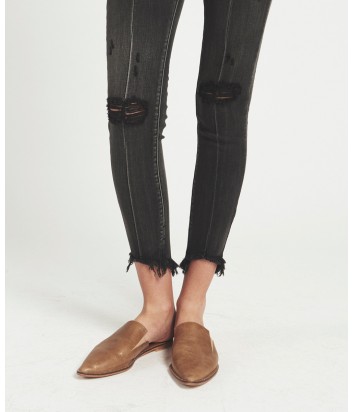 Укороченные джинсы скинни One Teaspoon Paris Freebirds черные