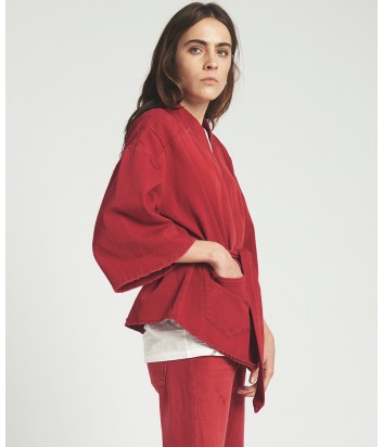 Женская накидка-кимоно One Teaspoon Society Wrap с расклешенным рукавом красная