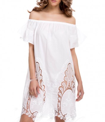 Легкое платье-туника Suavite 12133 белое