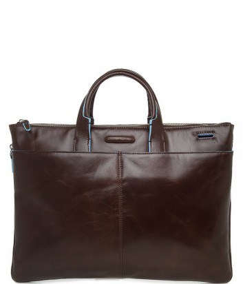 Деловая кожаная сумка Piquadro Blue Square CA1618B2 коричневая