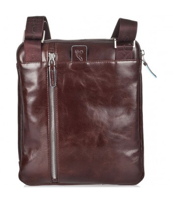 Кожаная сумка через плечо Piquadro Blue Square CA1816B2 коричневая