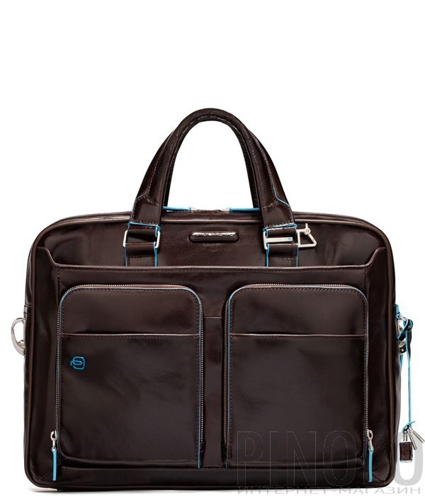 Кожаный портфель-сумка Piquadro Blue Square CA2849B2 коричневый