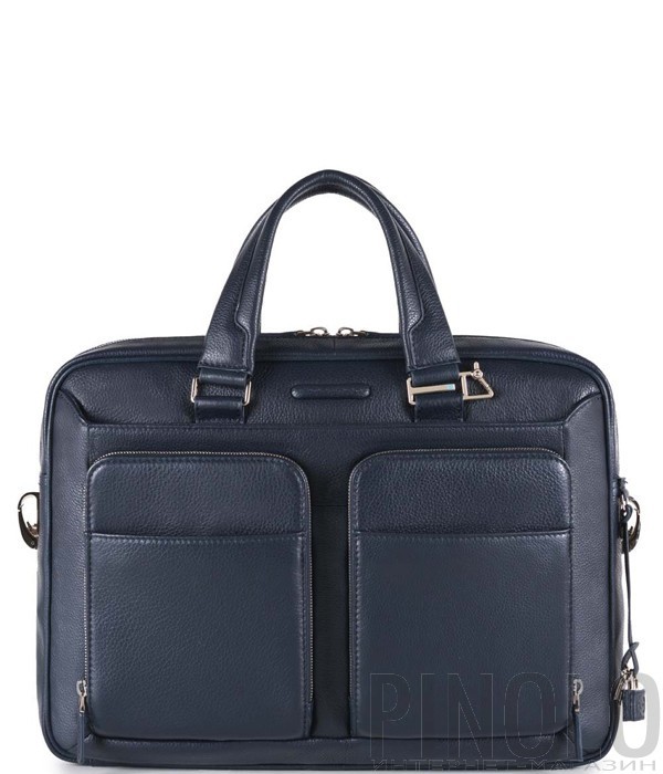 Кожаный портфель-сумка Piquadro Modus CA2849MO синий
