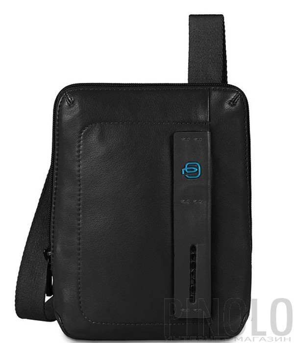 Кожаная сумка через плечо Piquadro Pulse CA3084P15 черная