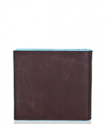 Кожаное портмоне Piquadro Blue Square PU1666B2 с зажимом для купюр коричневое
