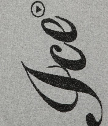 Серый шарф ICE PLAY с люрексом и логотипом