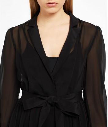 Черное полупрозрачное платье Karl Lagerfeld внутри комбинезон