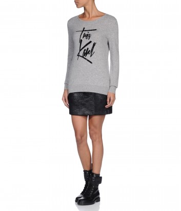 Серый женский свитер Karl Lagerfeld с надписью
