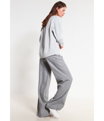 Брюки с завышенной талией Karl Lagerfeld расклешенные от бедра серые