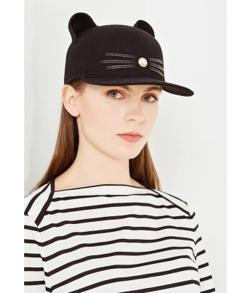Женская кепка Karl Lagerfeld с кошачьими ушками черная