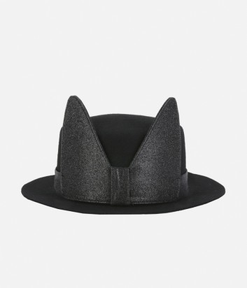 Черная женская шляпа Karl Lagerfeld с ушками