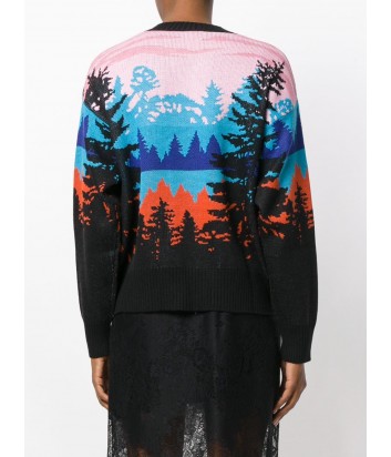 Цветной свитер MSGM с изображением леса