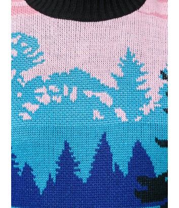 Цветной свитер MSGM с изображением леса