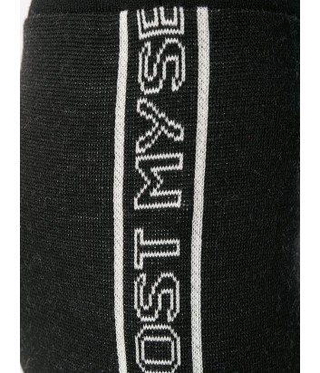 Трикотажные спортивные штаны MSGM с надписями по бокам черные